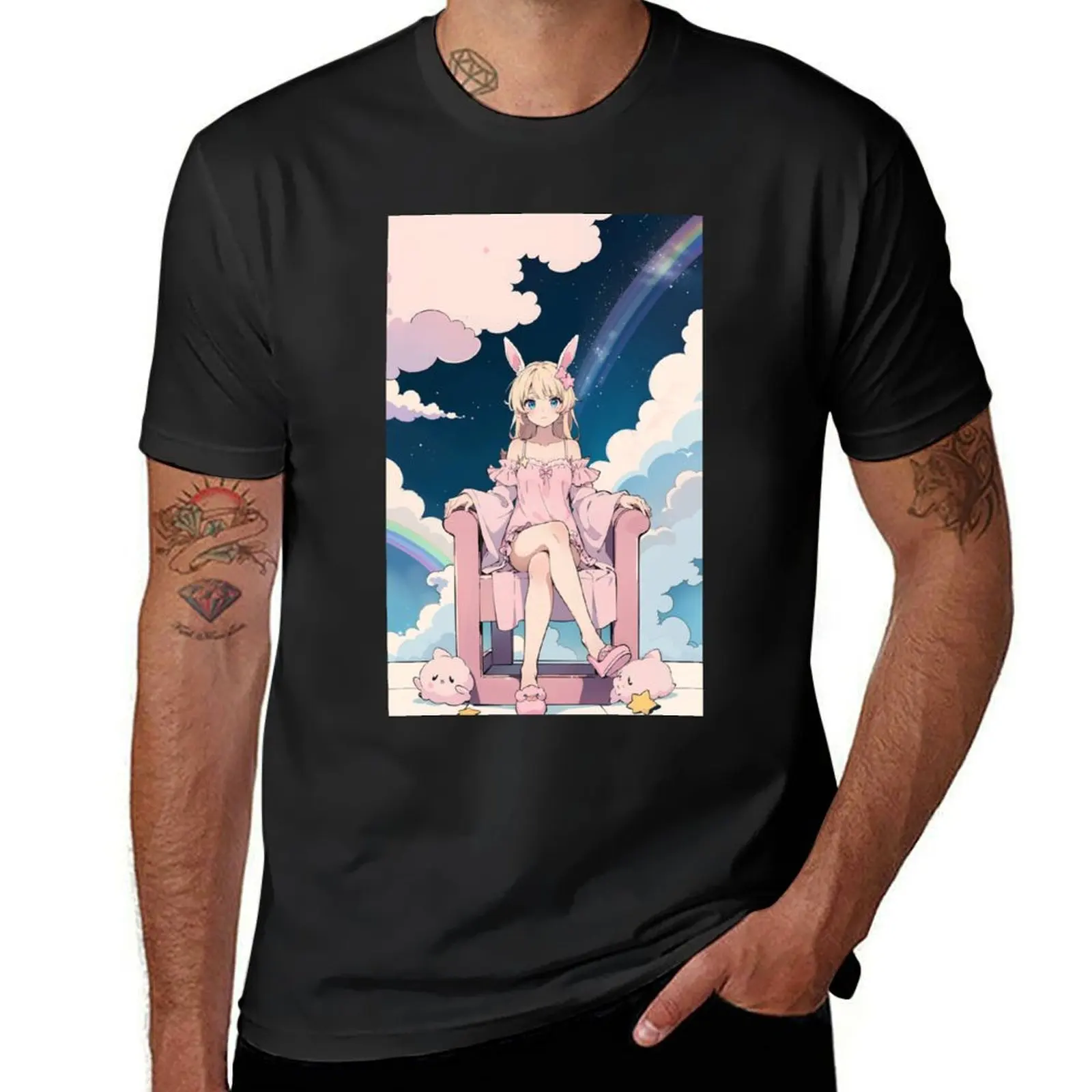 

Cute Anime Girl Kawaii Anime Queen Waifu T-Shirt cute clothes plus size tops mens workout shirts