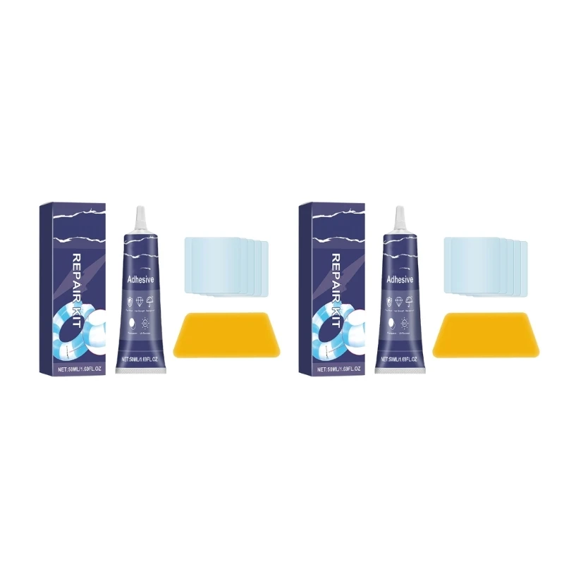 

Pool Liners Repair Set, Clear Inflatable Repair Set with Scraper, Liquid Repair Adhesive, and Stickers DropShipping