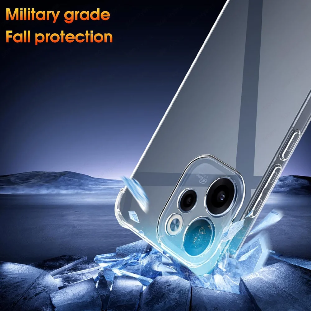 Transparent Shockproof Case with Camera Protection