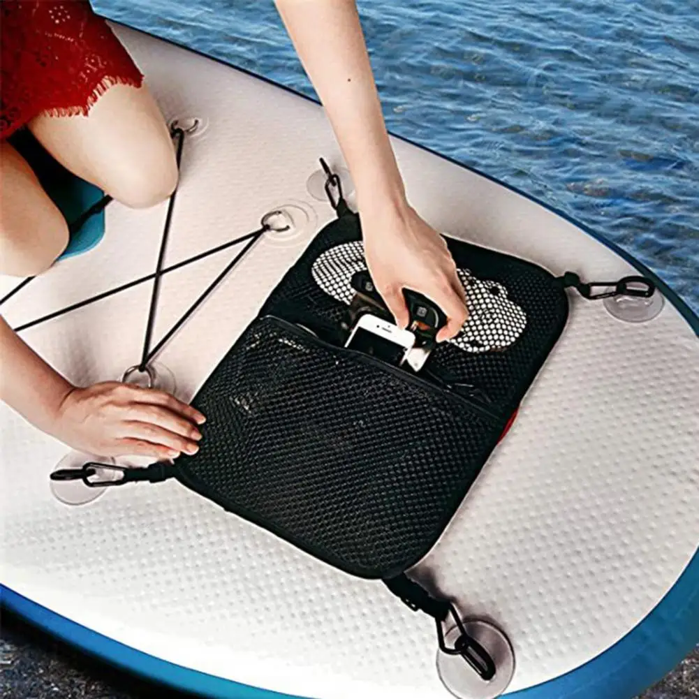 Kayak Mesh Deck Cover Bag Barca Canoa Rafting Stand Up Paddle Board Paddleboard Storage Bags Con 4 Ventose Impermeabili