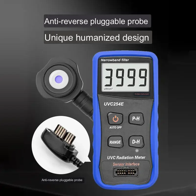 UV254E UV Light Meter UVC Light Measure Tester, UVC254E UVC Radiation Meter With Adjustable Intensity Detector 6