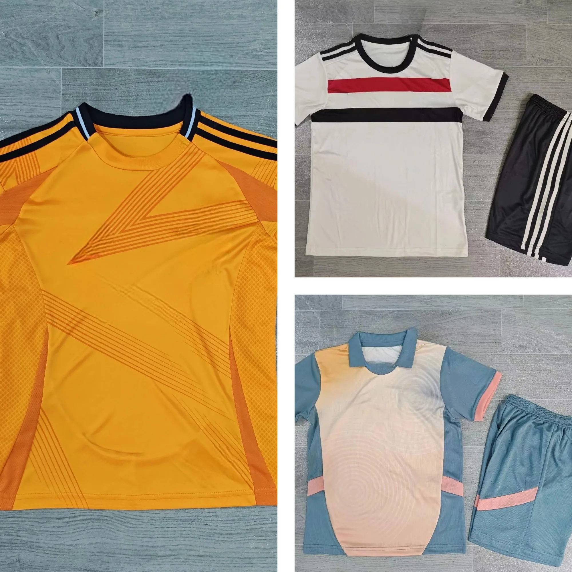 Casual Short-sleeved Football Training Suit men tracksuits set