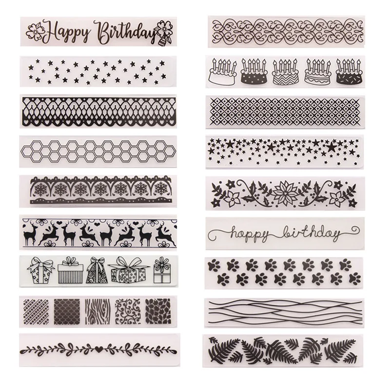 26 Styles 15x3cm Plastic Embossing folder Template for DIY Scrapbooking Craft Photo Album Card Holiday