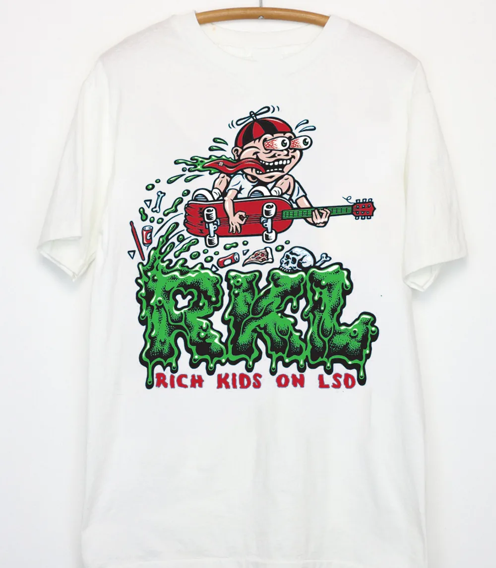 

Футболка Rich Kids на LSD band RKL, белая, с коротким рукавом, все размеры S-5Xl TA4915