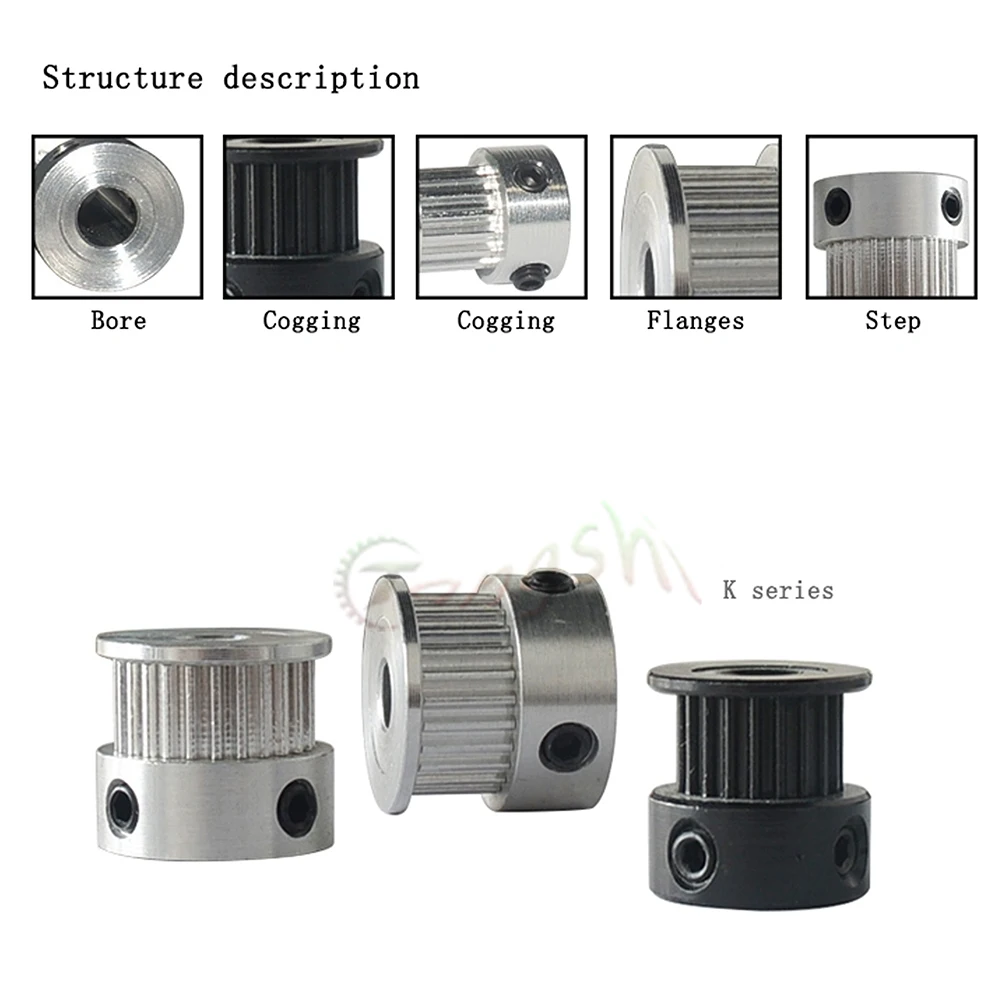 Timing Belt Pulley, Timing Pulley, 3D Printer Accessories | 2GT 20 teeth Timing pulley Bore 3/3.17/4/5/6/6.35/7/8mm For belt width 6/9/10/15mm GT2 20T Timing Pulley 3D Printer Accessories