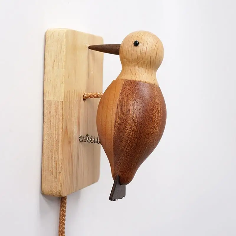 Woodpecker 문짝 노커, 딱따구리 모양의 문짝 노커, 골동품 문짝 노커, 아름답고 창의적이고 전면 진입, 수제 나무
