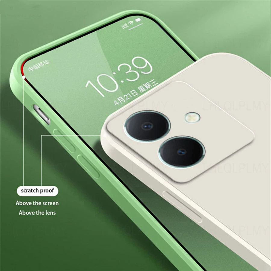 Square Liquid Silicone Soft Phone Case - Enhanced Protective Cover