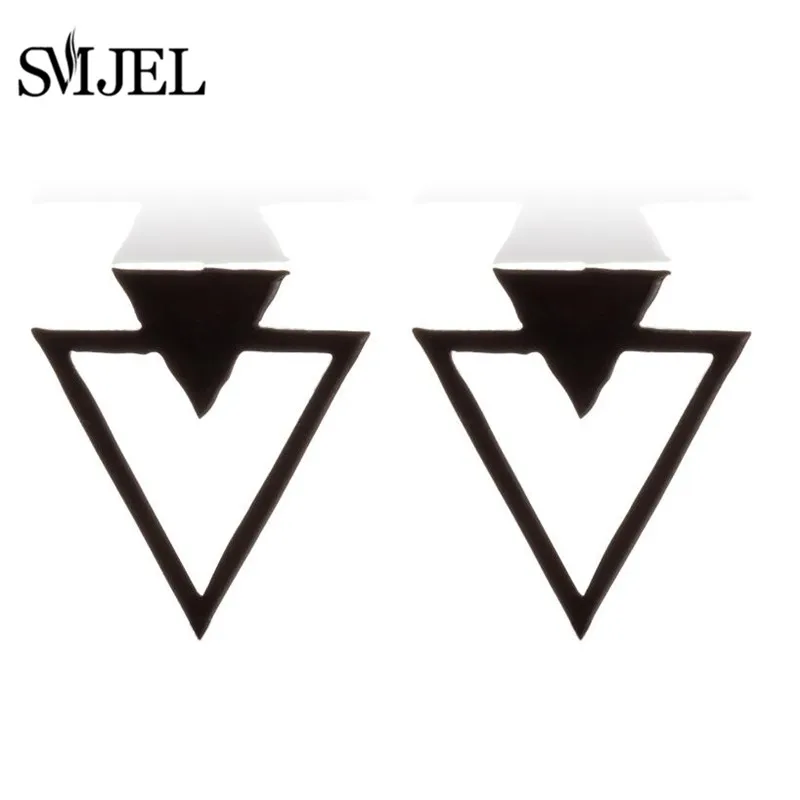 2026 Schwarze Edelstahl-Ohrringe Geometrische Punk-Schneeflocken-Pins Herz-Schwalben-Ohrstecker Modeschmuck Geschenk für Freunde – Detail 35