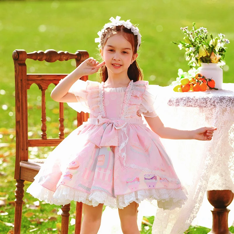 Summer New Girls Lolita Princess Skirt Children Lovely Chiffon Puff Skirt