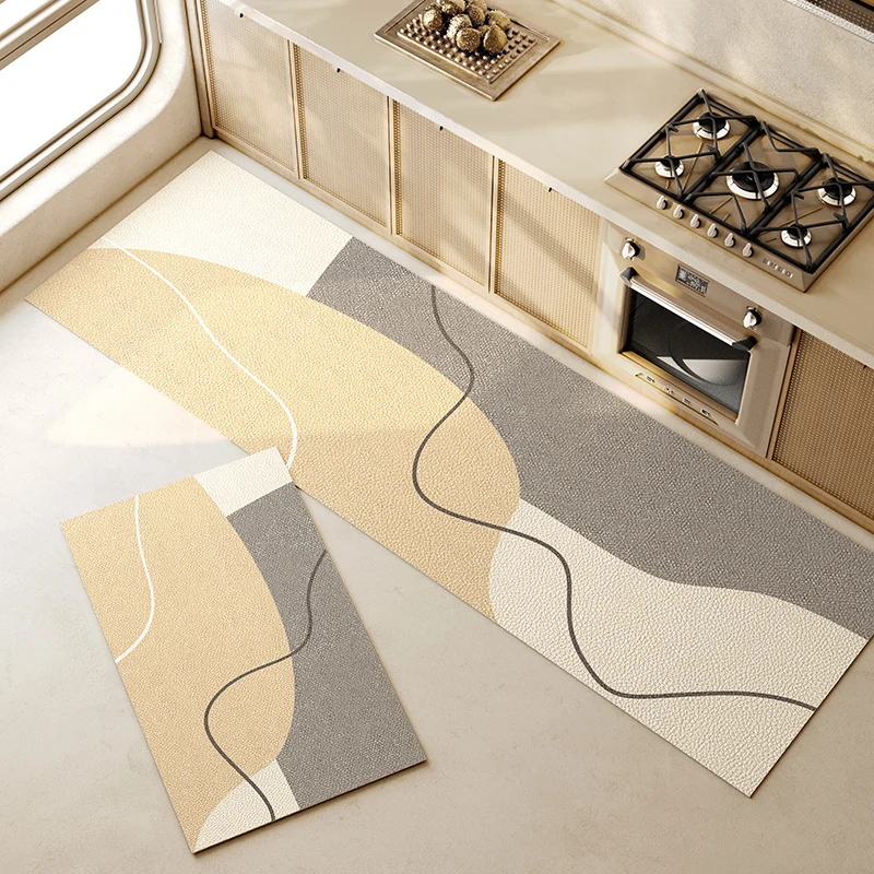 

Kitchen Rug Waterproof Oil-proof Large Area PVCleather Living Room Carpet Home Decoration Non-slip Door Mat ковер Tapis Tapete