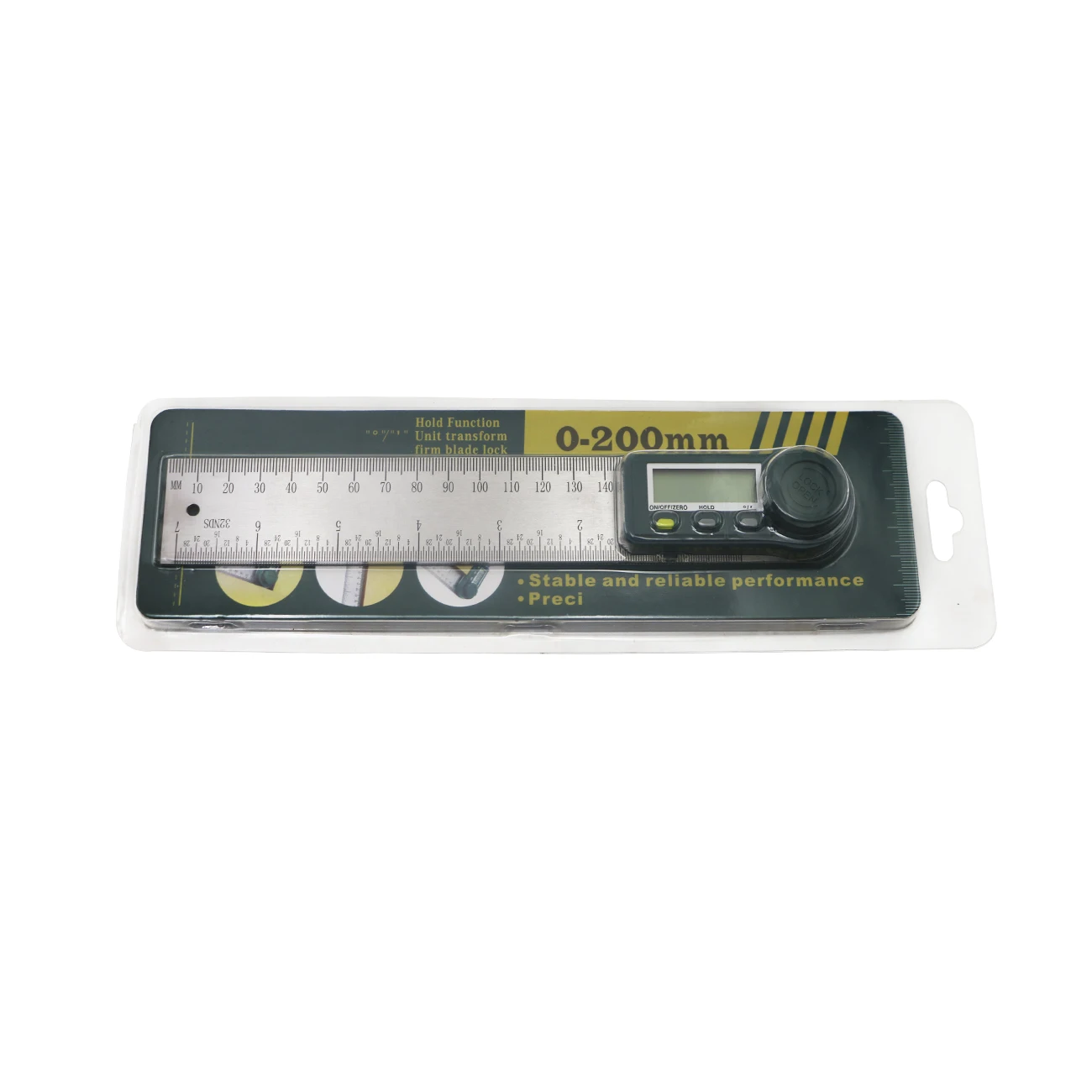 SHANHR Digitaler Winkelmesser 7 Zoll / 200 mm Edelstahl-Winkelmesser für Holzbearbeitung und Messungen – Detail 10