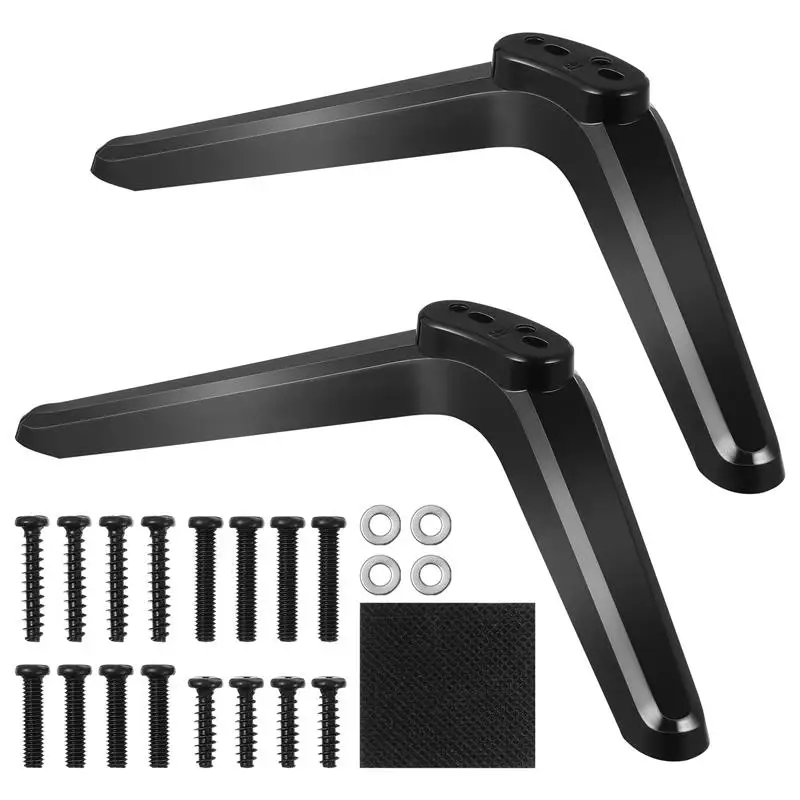 

2 Pcs Tv Mount Stands Tv Mounting Brackets Tabletop Tv Holder Stand With Screws for TV Black Television Bracket Table Holder