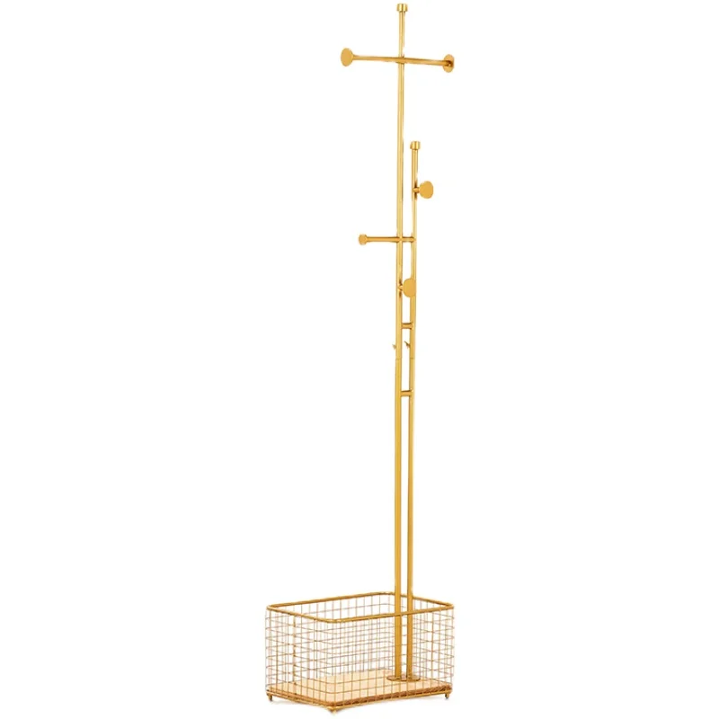 

Bedroom Floor Coat Rack Marble Metal Storage Clothes Rack Cloth Rack