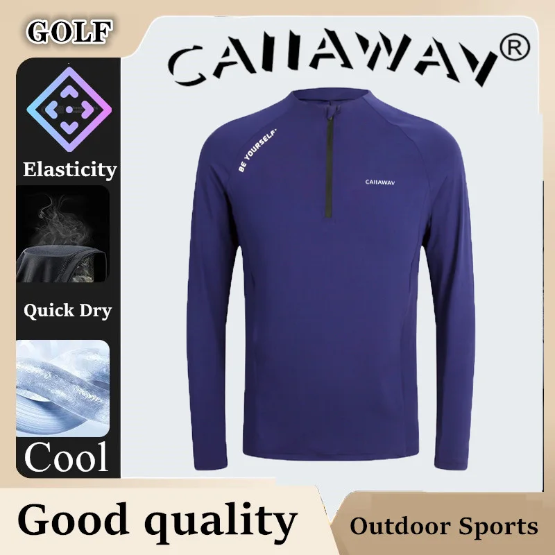Authentic CAIIAWAV Golf Long Sleeve Men's Top Long Sleeve T-shirt GOLF Clothing Sports Comfortable Long Sleeve T-shirt