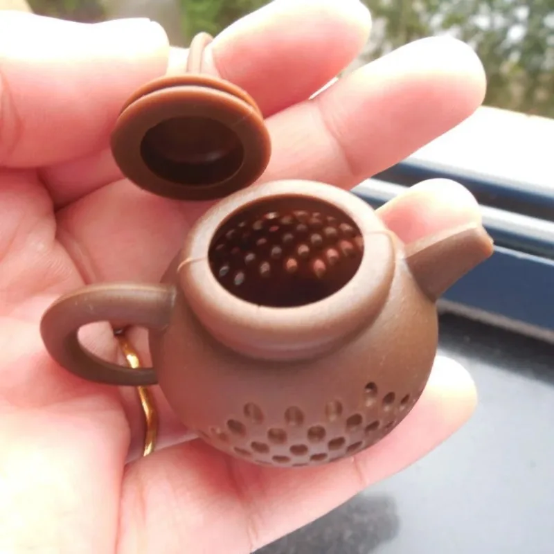 New Silicone Purple Clay Teapot Tea Maker Creative Teapot Tea Leak Filter New Silicone Teapot Tea Bag