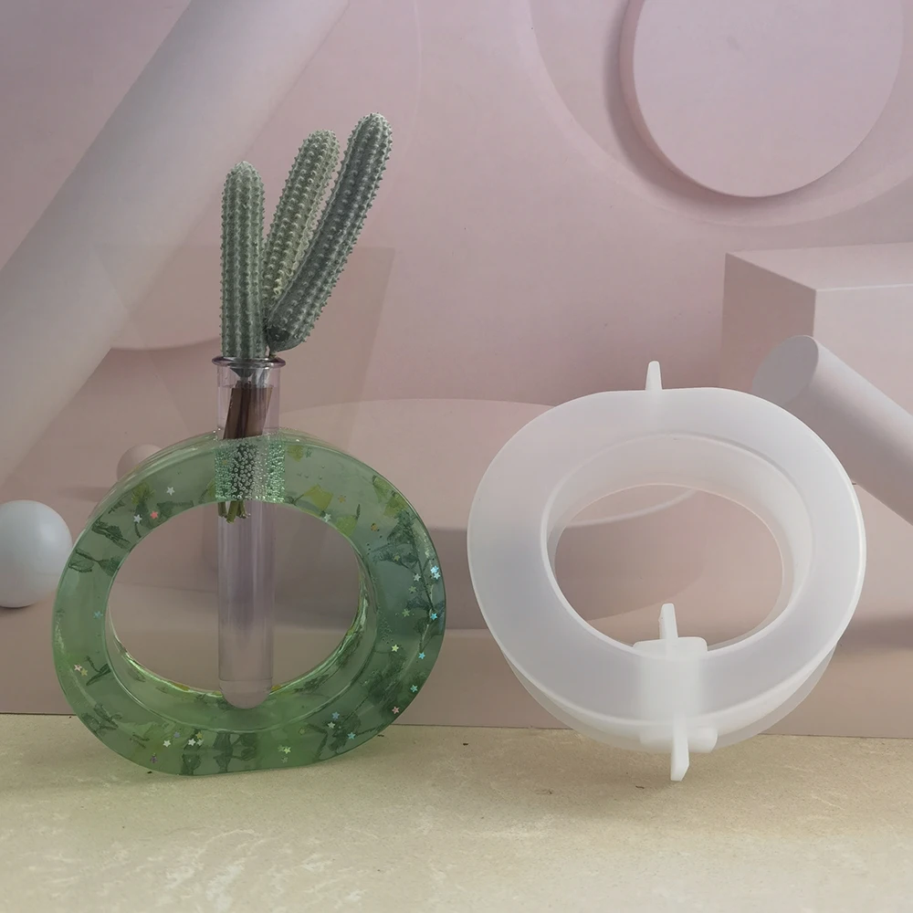 DIY Crystal Epoxy Mold Flower Vase Resin Mold DIY Handmade Test Tube