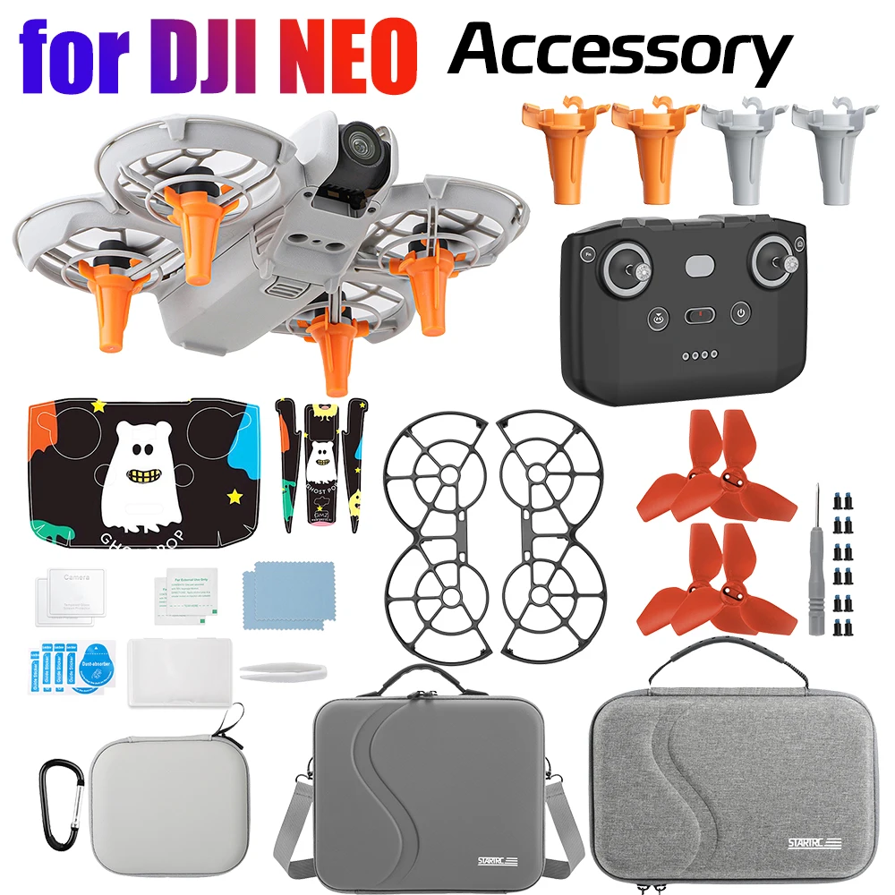 Drone Accessories for DJI Neo Portable Storage Bag Case Lens Filter Kit Lens protective film Propellers Gimbal Bumper Stickers