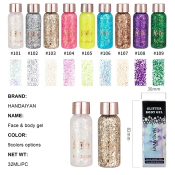 Heallor With Smear Spoon Multifunctional Eye Glitter Nail Hair Body Face Glitter Gel Art Flash Loose Sequins Cream Festival Glit - Thumbnail 5