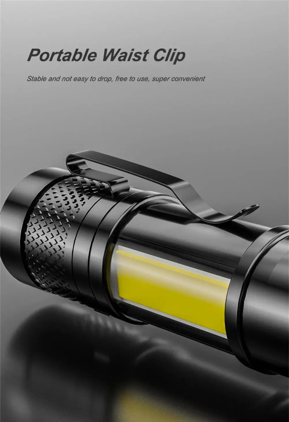 Lampe torche tactique rechargeable USB 2/1 pièces, lampe torche LED super  lumineuse avec batterie et chargeur intégrés, zoomable, étanche, lampe  torche portable 3 modes d'éclairage pour camping randonnée d'urgence 