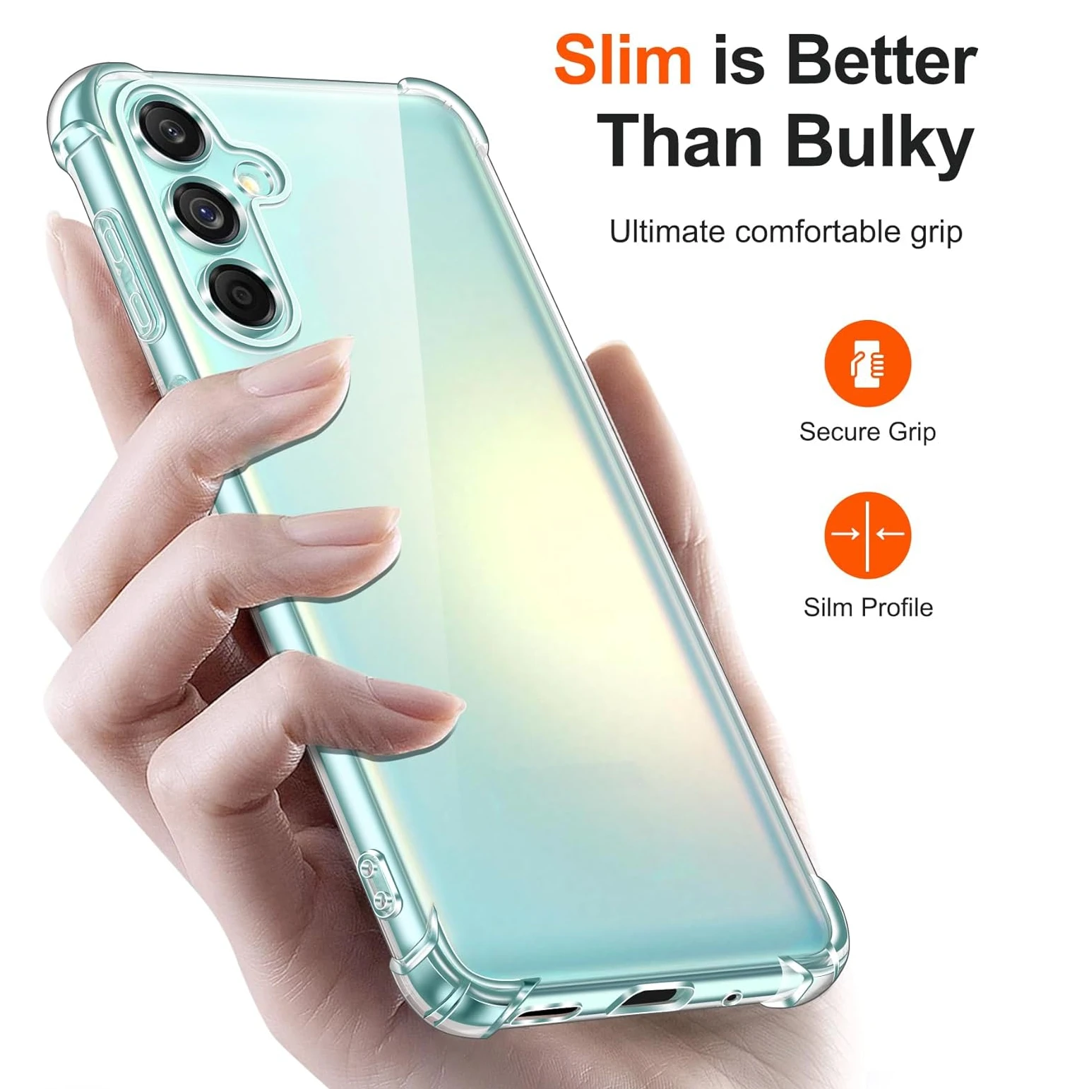 Premium Shockproof Clear TPU Protective Case - Four-Corner Reinforcement