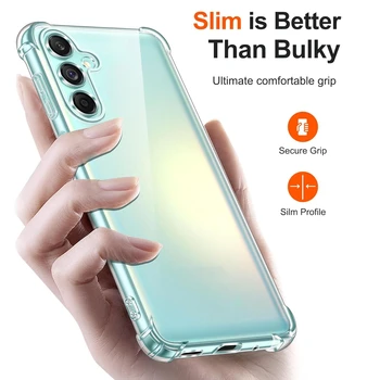 Four-Corners Shockproof TPU Case for Samsung Galaxy M15 M35 M55 M14 M34 M54 M33 M53 5G Protective Cover Clear Capa Fundas Coque 2