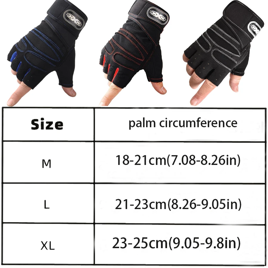 Ventilated Gym Workout Gloves with Wrist Support and Full Palm Protection