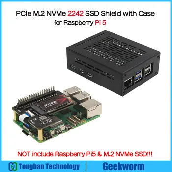 Geekworm X1000 Pcie M.2 Key-M NVMe SSD PIP PCIe Peripheral Board for R