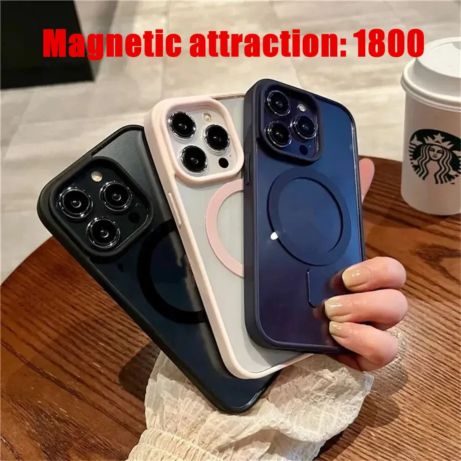 Luxury Magnetic Wireless Charging Shockproof Transparent Bumper Cover