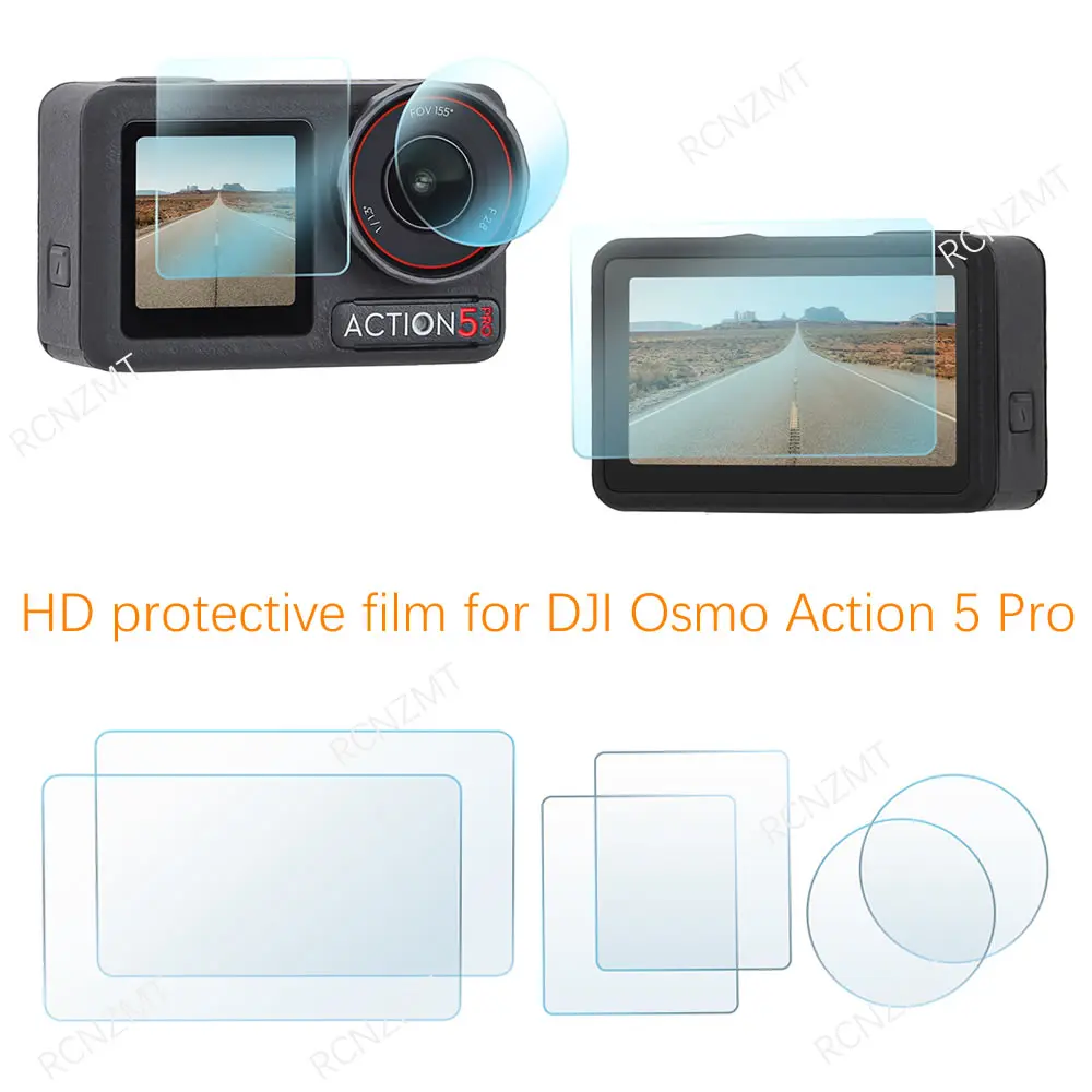 HD Glass Film for DJI Osmo Action 5 Pro Tempered Glass Screen Protector Lens Protective Film for Osmo Action 5 Pro Accessories
