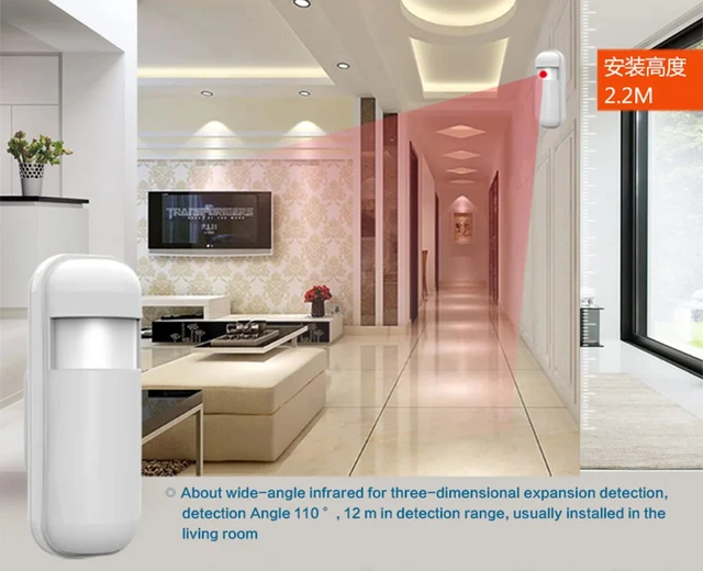 433MHz Wireless PIR Infrared Motion Sensor for GSM WiFi Home Alarm System PIR Motion Sensor Detector 5