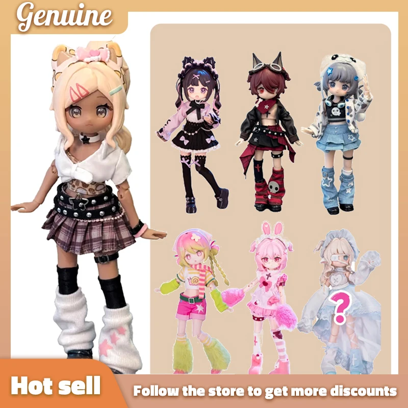 Freedom Claim Electronic Cute Pet Series Blind Box 1/12 BJD Movable Joint Figure Trendy Toy Decor Model Collectible Gift Girls