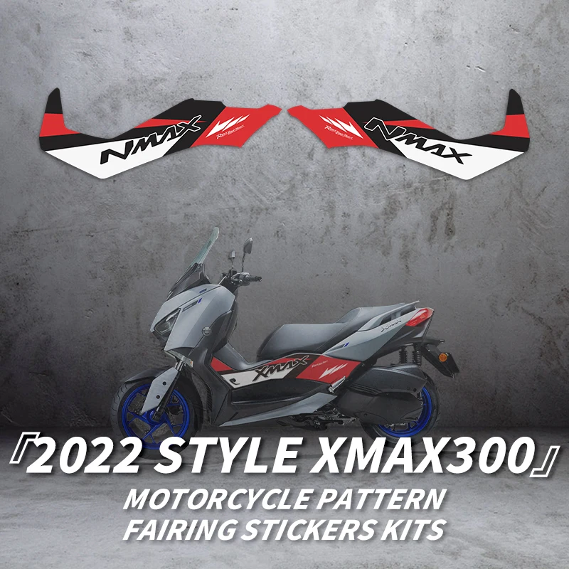 For YAMAHA XMAX300 2022 Style Motorcycle Pattern Painting Fairing Stickers Kits Of Bike Decoration And Protection Decals 8pcs scrapbooking diy craft corners cut flower pattern carved corner protection jewelry box wooden case retro corner protector