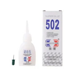 Colle Super fonctionnelle ABN BOND 502 haute qualité, adhésif Cyanoacrylate authentique, forte adhérence rapide pour outils de bureau 