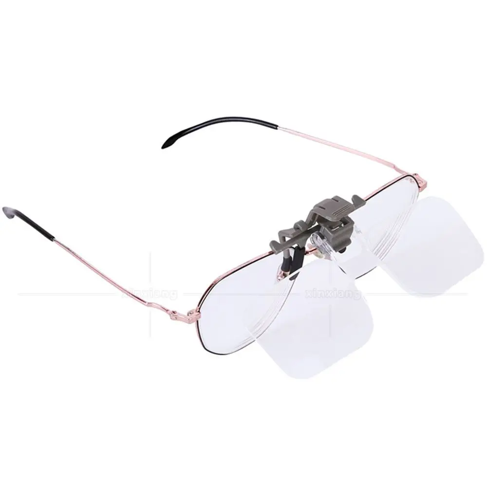 2X Magnifier Portable Light-weight Magnifying Glasses with Clip Loupe for Needlework Crafts Book Reading