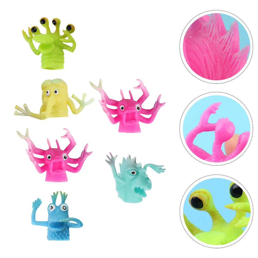 

6 Pcs Lovely Finger Puppet Mini Scary Toys Gloves Hand Puppets Child Time Playtime Props
