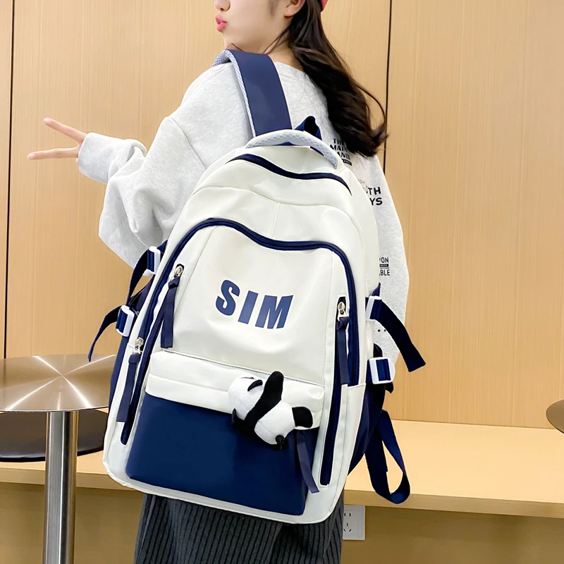 New Fashion High School Girls Backpack School Bags For Teenage Girls Multi Pockets New Kawaii Backpack Women Harajuku Cute Mochi