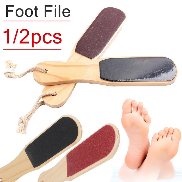 2 Sided Wooden Foot File - Dry, Dead Skin Exfoliator, Sander