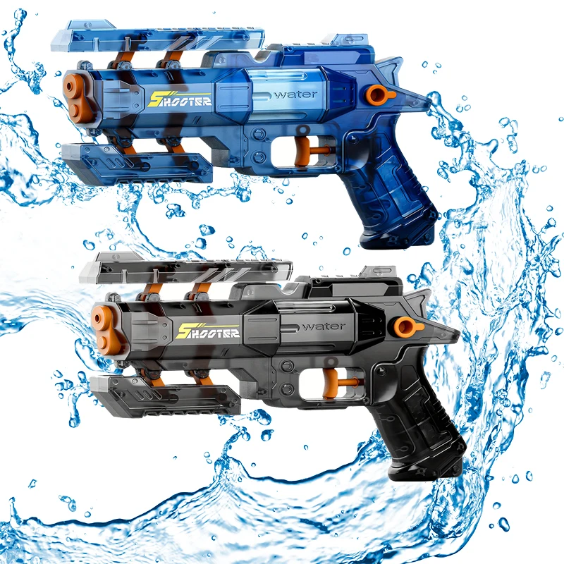 Pistolet à eau manuel déformable pour enfants, en plastique résistant, jouet interactif pour l'été, idéal pour la plage et la piscine._voghion.com