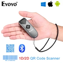 Eyoyo mini portátil bluetooth 1d 2d scanner de código de barras código qr pdf417 leitor de imagem matriz dados digitalização usb com fio 2.4g sem fio