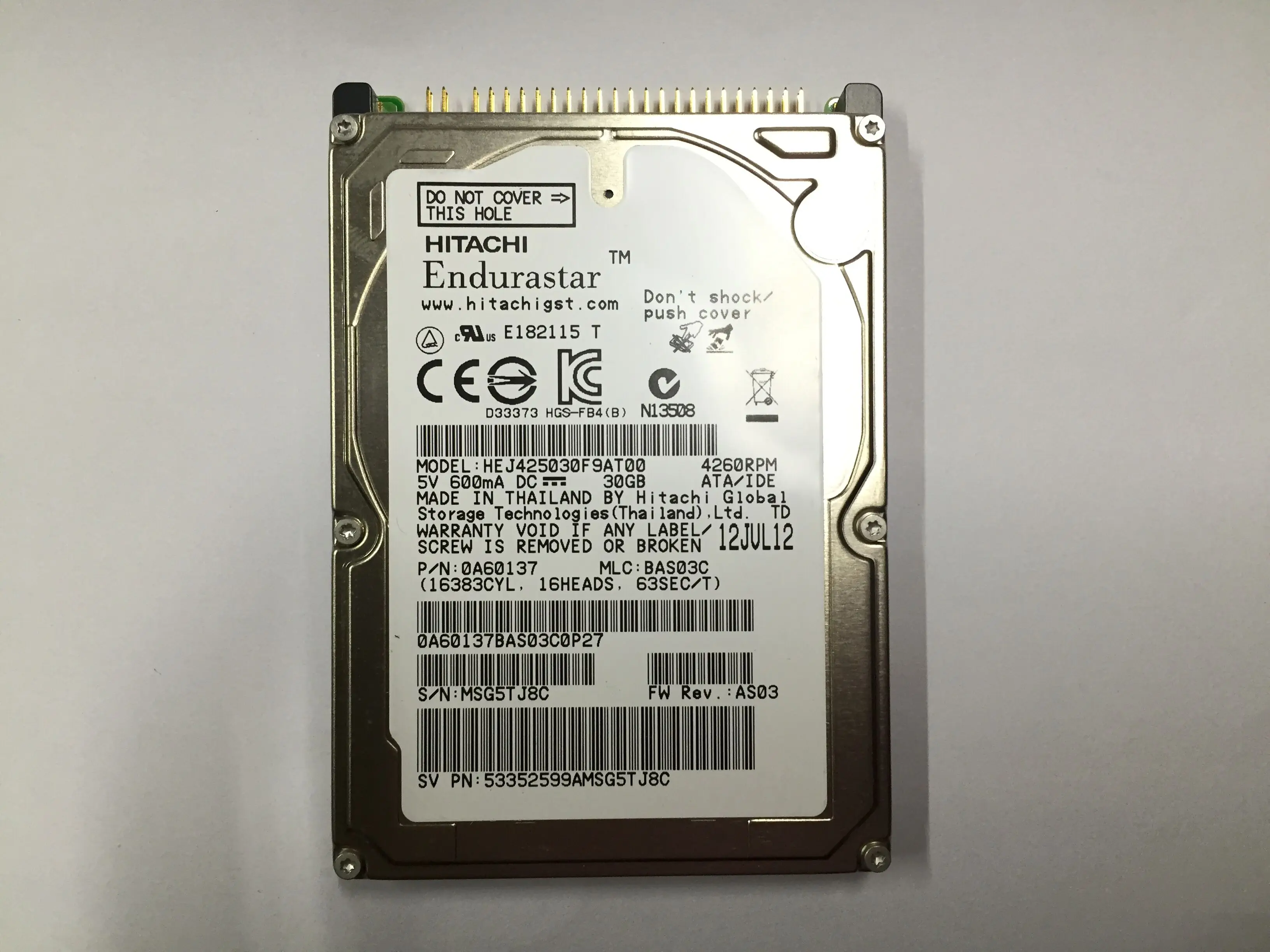 무료 배송 기존의 새로운 하드 디스크 드라이브 HEJ 425030 일본산 VW 차량용 HDD 내비게이션 시스템용 F9AT00 30GB