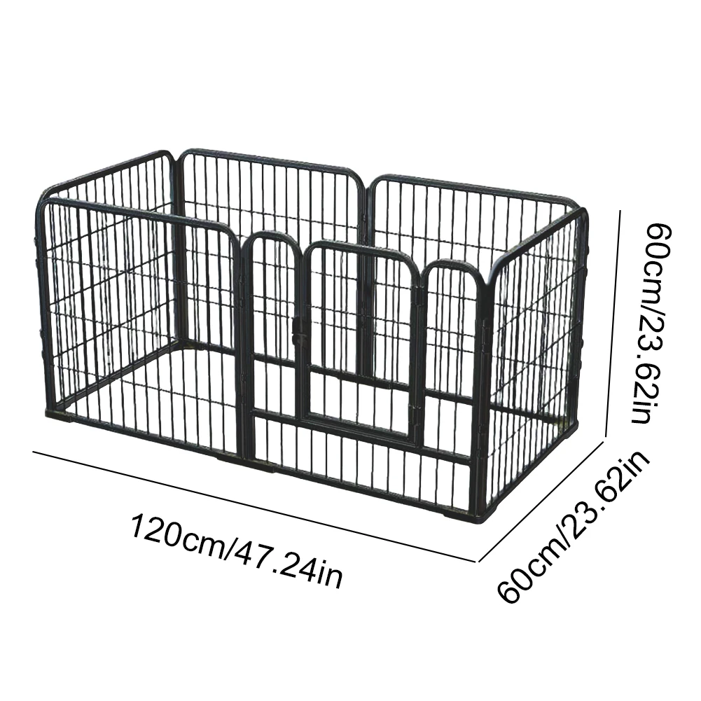 Heavy Duty 6 Panels Dog Puppy Playpen Foldable Detachable Fence Lockable Door for Small Pets Indoor Outdoor Camping Garden Yard