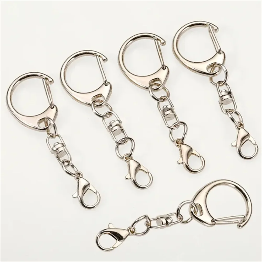 10/30pcs 랍스터 클래스프 키링 C형 체인 클래스프 커넥터 후크 DIY 쥬얼리 제작용 키체인 펜던트