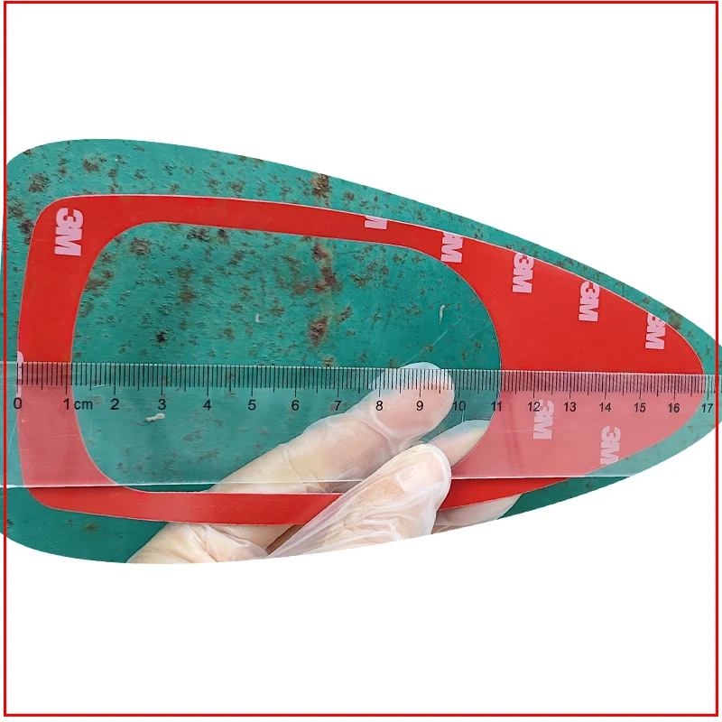 자동차 상어 지느러미용 이중 접착 접착제 패드, 약 17cmx7.6cm, 3M 4229, 회색