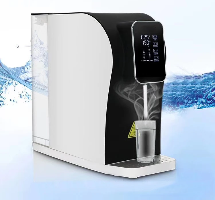 China Desktop Instant Hot Machine Table Top Plastic Electric Water Dispenser With RO Filter Purifier Price