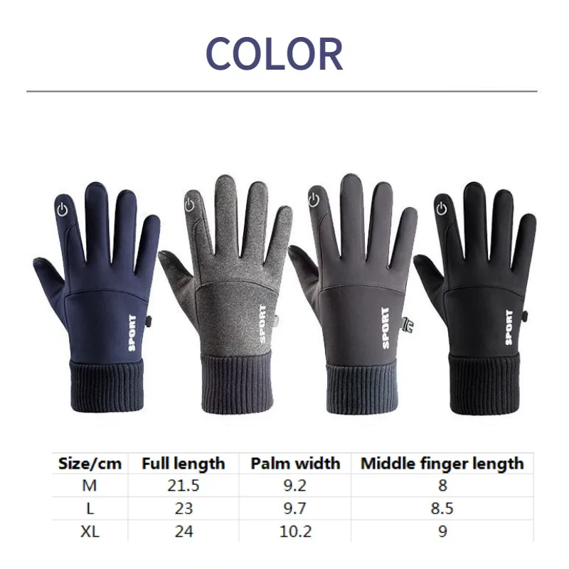 Winter Waterproof Men's Gloves Windproof Sports Fishing Touchscreen Driving Motorcycle Ski Non-slip Warm Cycling Women Gloves