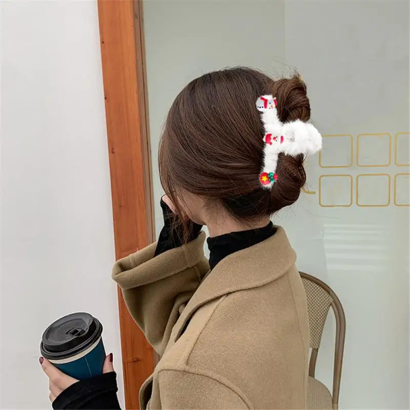Christmas snowman Christmas Tree Hair Claw Hair Clip New Cute Large Claws Barrettes Hairpin Accessories