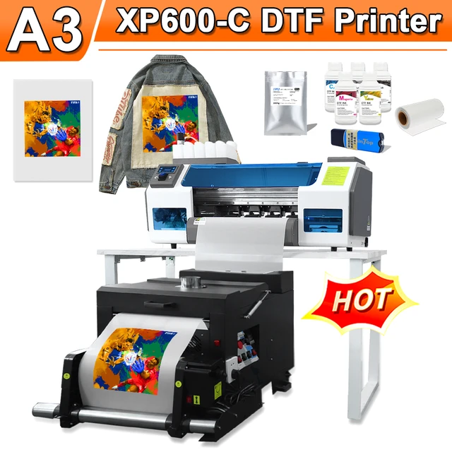 DTF Printer A3 Dual Head XP600 Pre-heating Print Direct Transfer Printer  For T-shirts Jeans Hoodies DTF T-shirt Printing Machine - AliExpress