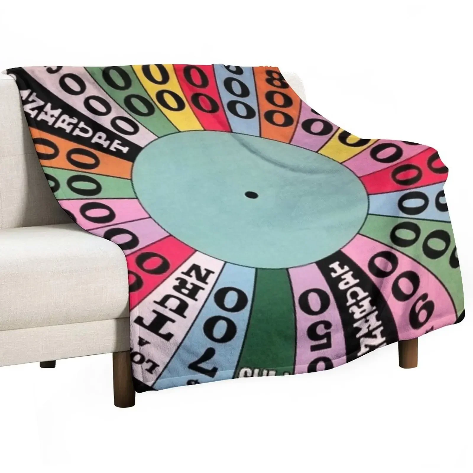 

Wheel of Fortune carnival wheel (game show) Throw Blanket Bed covers funny gift christmas gifts Blankets