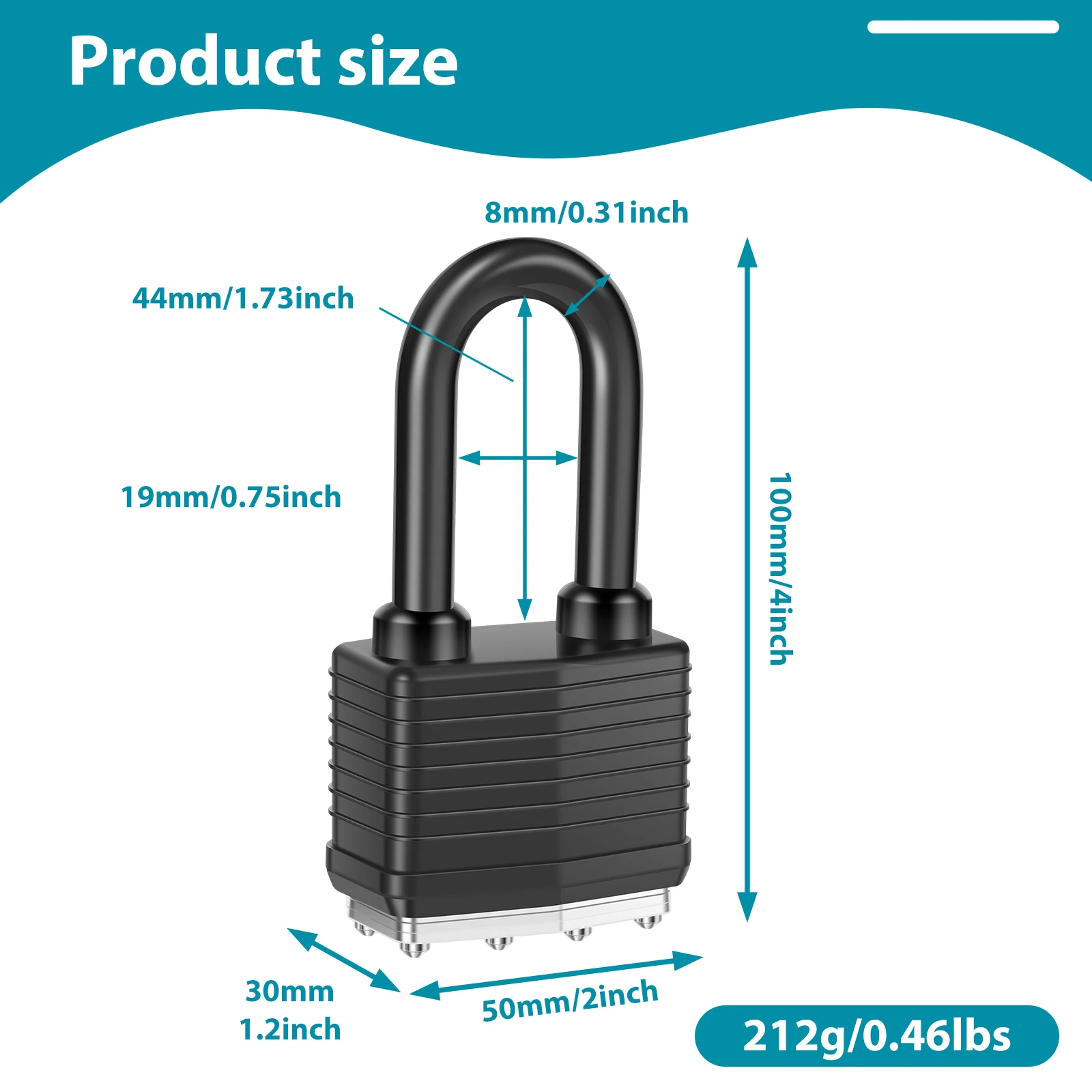 12 Keyed Alike Padlocks, 2" Shackle, 24 Keys, Hardened Steel, Pick Resistant