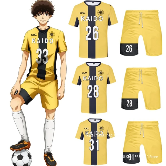 Anime ao ashi cosplay traje camisa de futebol esportiva ashito aoi eisaku  keiji uniforme yuma kanpei motoki jun marchs asari t - AliExpress